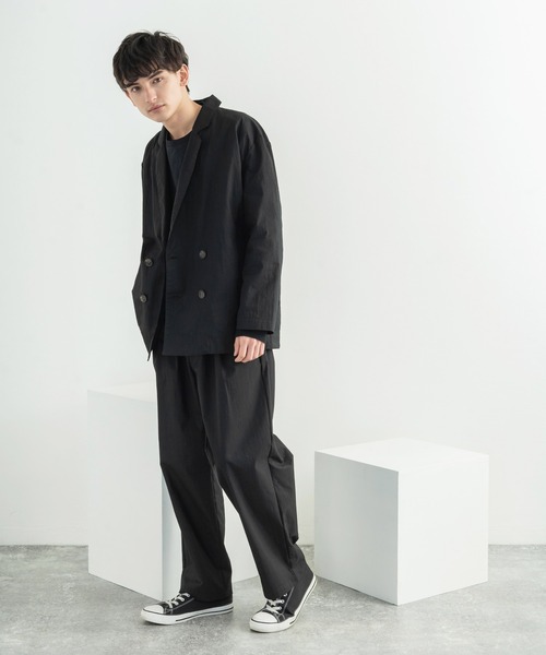 Audience（オーディエンス）の「日本製 グリストーンW 綿ナイロン 高密度ギャバWテーラードジャケット（テーラードジャケット・メンズ・ブラック/ネイビー/オリーブ・M/L/XL）」の5枚目の写真