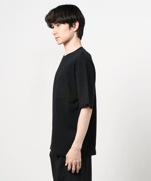 NANO universe（ナノユニバース）の「：超長綿ORGANIC BIG Tシャツ（Tシャツ/カットソー・メンズ・ホワイト/ネイビー/ブラック/ベージュ・M/L/S）」の5枚目の写真