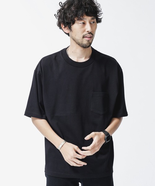 NANO universe（ナノユニバース）の「：超長綿ORGANIC BIG Tシャツ（Tシャツ/カットソー・メンズ・ホワイト/ネイビー/ブラック/ベージュ・M/L/S）」の13枚目の写真