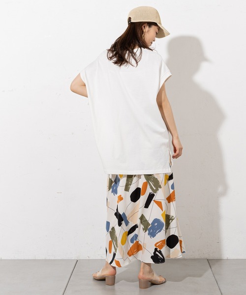 prose verse（プロズヴェール）の「ペイント / 幾何柄 フレアスカート（スカート・レディース・ブラック/オフホワイト・ﾌﾘ-）」の18枚目の写真