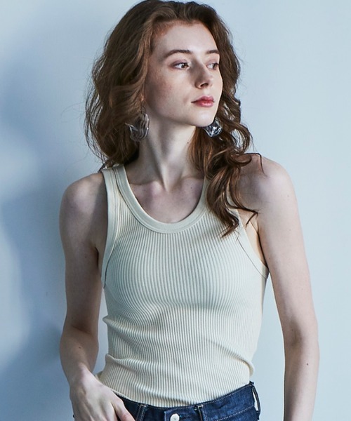 ROYAL FLASH(ロイヤルフラッシュ)の「KALNA/カルナ/タンクトップ(タンクトップ・レディース・ブラック/クリーム/ホワイト/ベージュ・0)」の4枚目の写真