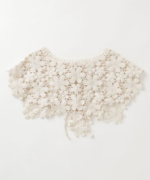 WEGO(ウィゴー)の「WEGO/フラワーレース付け襟(付け襟・レディース・ホワイト・FREE)」の2枚目の写真