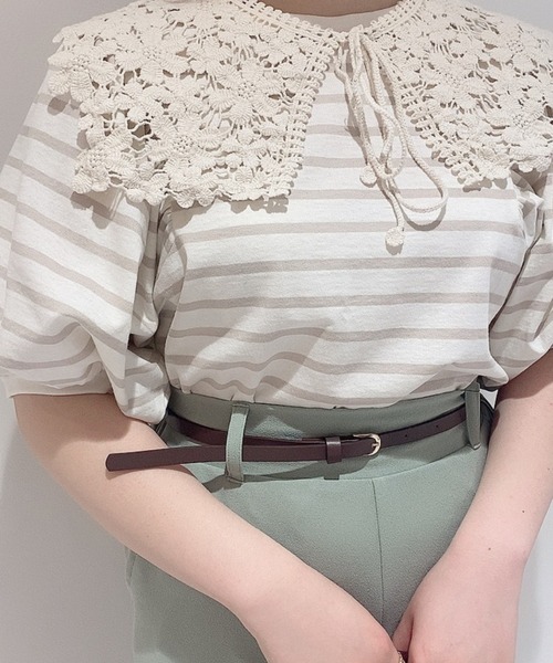 WEGO(ウィゴー)の「WEGO/フラワーレース付け襟(付け襟・レディース・ホワイト・FREE)」の4枚目の写真