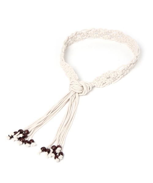 BAYFLOW（ベイフロー）の「マクラメベルト（ベルト・レディース・ダークブラウン/ナチュラル・FREE）」の2枚目の写真