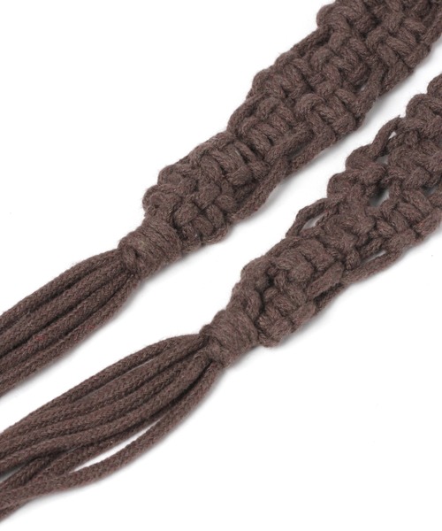 BAYFLOW（ベイフロー）の「マクラメベルト（ベルト・レディース・ダークブラウン/ナチュラル・FREE）」の5枚目の写真