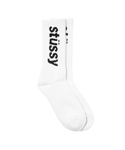 XVDLHGF 　stussy ソックス2足 STUSSY ステューシー ソックス ホワイトブラック 靴下 2足セット