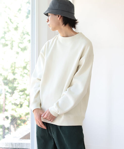 BEAMS（ビームス）の「BEAMS / モックネック スウェット（スウェット・メンズ・アイボリー/グレー・SMALL/MEDIUM/LARGE/X-LARGE）」の7枚目の写真