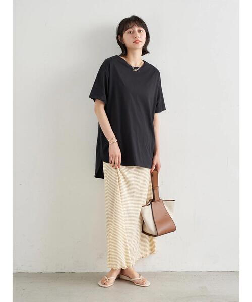 earth music&ecology(アースミュージックアンドエコロジー)の「セミフレアギンガムスカート *(スカート・レディース・ブラック/レッド/イエロー・FREE)」の12枚目の写真