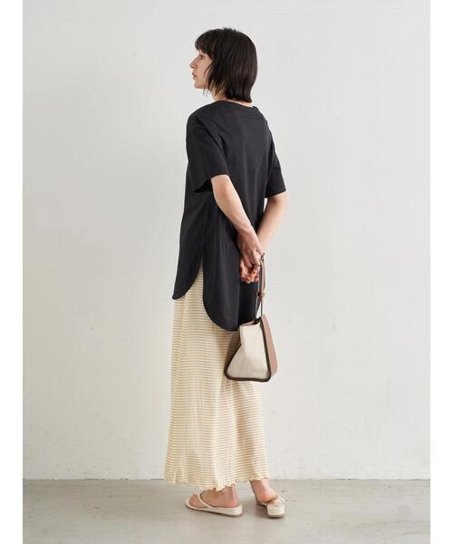 earth music&ecology(アースミュージックアンドエコロジー)の「セミフレアギンガムスカート *(スカート・レディース・ブラック/レッド/イエロー・FREE)」の14枚目の写真