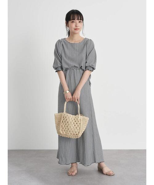 earth music&ecology(アースミュージックアンドエコロジー)の「セミフレアギンガムスカート *(スカート・レディース・ブラック/レッド/イエロー・FREE)」の18枚目の写真