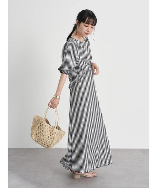 earth music&ecology(アースミュージックアンドエコロジー)の「セミフレアギンガムスカート *(スカート・レディース・ブラック/レッド/イエロー・FREE)」の19枚目の写真