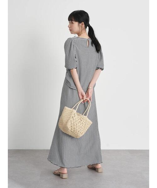 earth music&ecology(アースミュージックアンドエコロジー)の「セミフレアギンガムスカート *(スカート・レディース・ブラック/レッド/イエロー・FREE)」の20枚目の写真