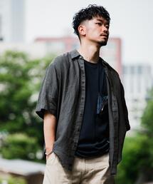 green label relaxing | CM コルトレイクリネン ジャストルーズ 半袖 シャツ(シャツ/ブラウス)