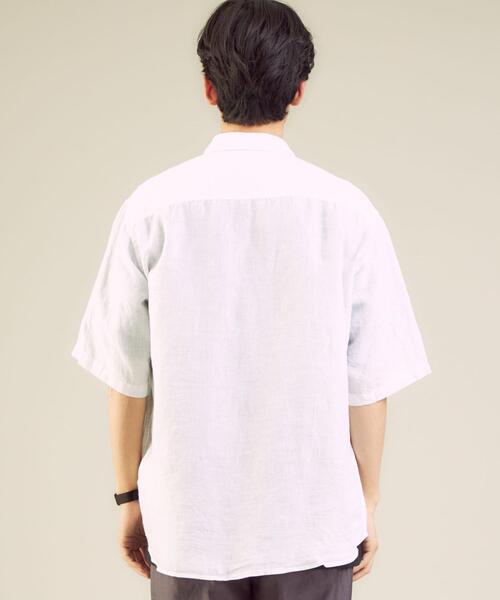 green label relaxing（グリーンレーベルリラクシング）の「OLT CM コルトレイクリネン ジャストルーズ 半袖 シャツ（シャツ/ブラウス・メンズ・ワインレッド/ホワイト/ダークグレー・LARGE/MEDIUM/SMALL/X-LARGE）」の9枚目の写真