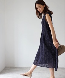 deux amour | インドコットンレースノースリ―ブワンピース(ワンピース)