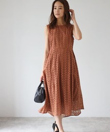 deux amour | インドコットンレースノースリ―ブワンピース(ワンピース)