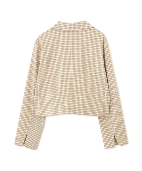 FREE'S MART（フリーズマート）の「【Sシリーズ対応】◆チェック短丈ジャケット（テーラードジャケット・レディース・グレー系その他/ベージュ系その他/ブラウン系その他・SMALL/MEDIUM）」の10枚目の写真