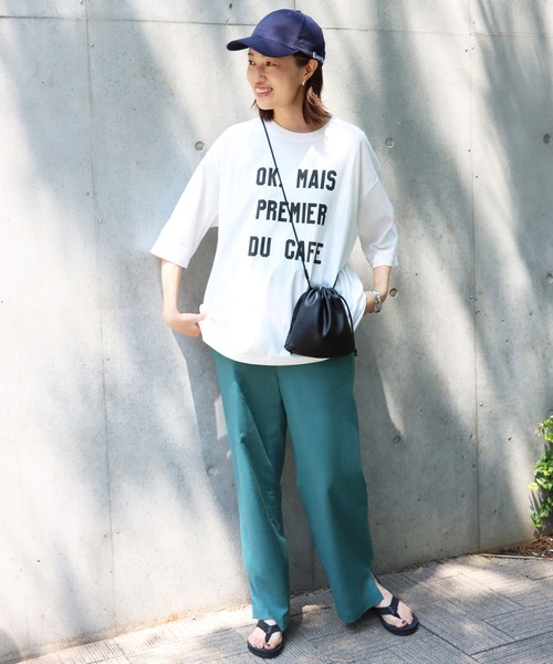 SLOBE IENA(スローブイエナ)の「OKグラフィックBIG TEE【手洗い可能】◆(Tシャツ/カットソー・レディース・ホワイト/ブラック・FREE)」の18枚目の写真