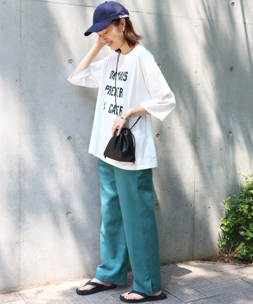 SLOBE IENA(スローブイエナ)の「OKグラフィックBIG TEE【手洗い可能】◆(Tシャツ/カットソー・レディース・ホワイト/ブラック・FREE)」の21枚目の写真