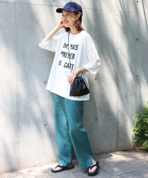 SLOBE IENA(スローブイエナ)の「OKグラフィックBIG TEE【手洗い可能】◆(Tシャツ/カットソー・レディース・ホワイト/ブラック・FREE)」の3枚目の写真