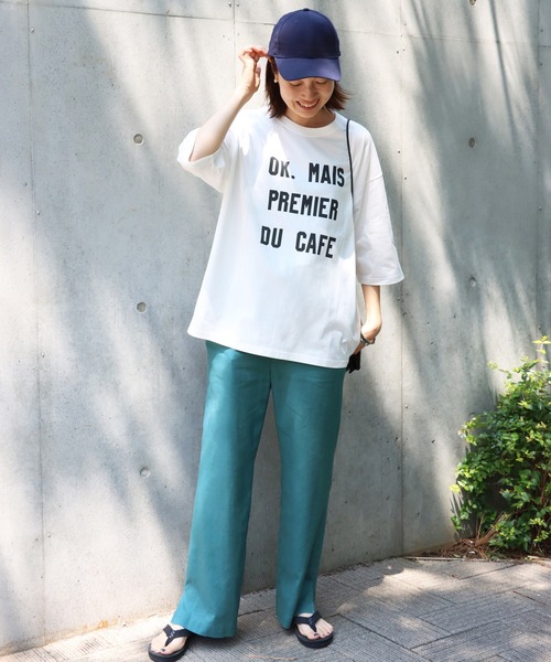 SLOBE IENA(スローブイエナ)の「OKグラフィックBIG TEE【手洗い可能】◆(Tシャツ/カットソー・レディース・ホワイト/ブラック・FREE)」の22枚目の写真