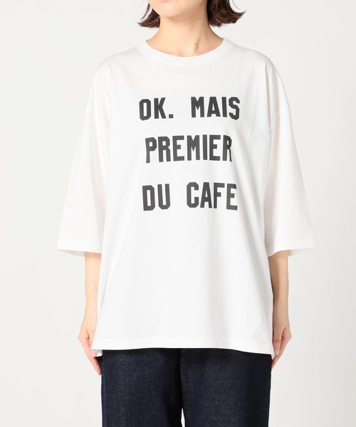 SLOBE IENA(スローブイエナ)の「OKグラフィックBIG TEE【手洗い可能】◆(Tシャツ/カットソー・レディース・ホワイト/ブラック・FREE)」の5枚目の写真