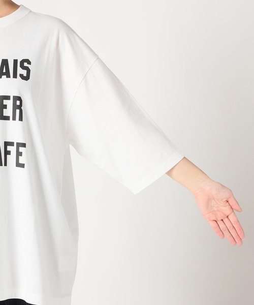 SLOBE IENA(スローブイエナ)の「OKグラフィックBIG TEE【手洗い可能】◆(Tシャツ/カットソー・レディース・ホワイト/ブラック・FREE)」の10枚目の写真