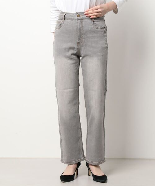 KOBE LETTUCE（コウベレタス）の「ハイライズストレートデニムパンツ（デニムパンツ・レディース・ライトブルー/インディゴブルー/ブラック系その他/ホワイト系/グレー・S/M/L/XS/XXS）」の4枚目の写真