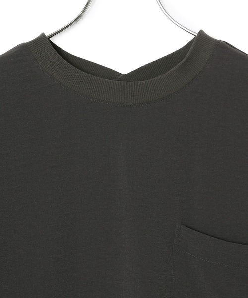 ADAM ET ROPE'（アダムエロペ）の「【アウトレット店舗・WEB限定】ジョーゼットチュニックTeeブラウス（シャツ/ブラウス・レディース・ホワイト/チャコールグレー・FREE）」の8枚目の写真