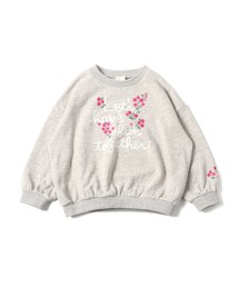 KP | ロゴプリントと小花刺しゅうのミニ裏毛トレーナー(100-130cm)(スウェット)