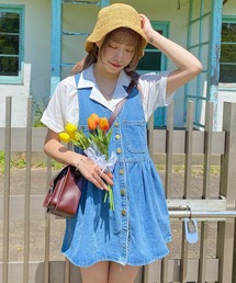 WEGO | WEGO/フロントボタンジャンスカ(ジャンパースカート)