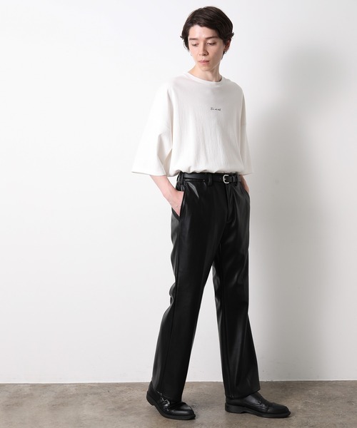 JUNRED（ジュンレッド）の「フェイクレザーフレアパンツ（その他パンツ・メンズ・ブラック・S/M/L）」の4枚目の写真