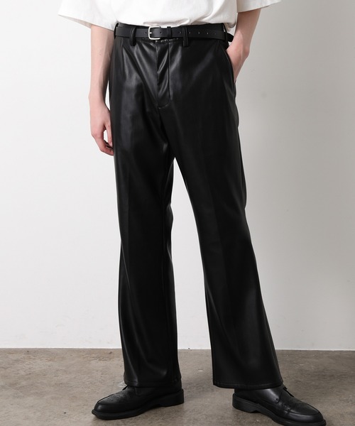 JUNRED（ジュンレッド）の「フェイクレザーフレアパンツ（その他パンツ・メンズ・ブラック・S/M/L）」の14枚目の写真