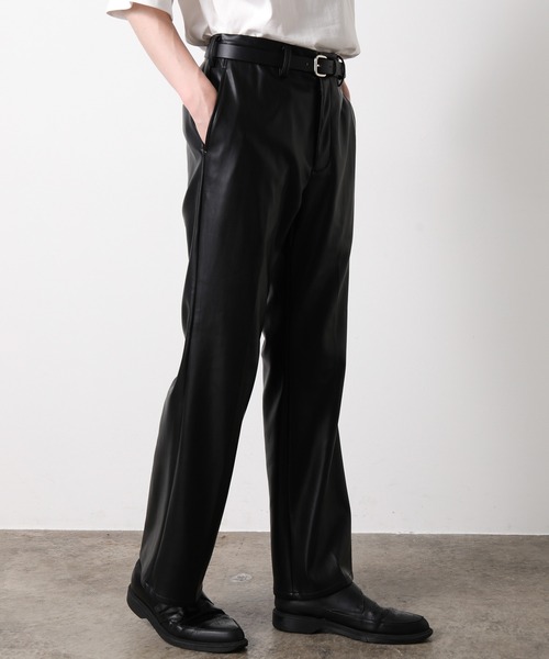 JUNRED（ジュンレッド）の「フェイクレザーフレアパンツ（その他パンツ・メンズ・ブラック・S/M/L）」の12枚目の写真