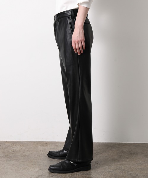 JUNRED（ジュンレッド）の「フェイクレザーフレアパンツ（その他パンツ・メンズ・ブラック・S/M/L）」の7枚目の写真