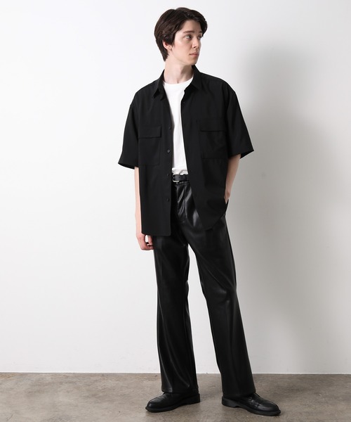 JUNRED（ジュンレッド）の「フェイクレザーフレアパンツ（その他パンツ・メンズ・ブラック・S/M/L）」の15枚目の写真