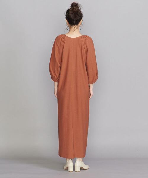 BEAUTY&YOUTH UNITED ARROWS（ビューティーアンドユースユナイテッドアローズ）の「BY ボリュームスリーブ ワンピース（ワンピース・レディース・オレンジ/ダークグリーン/ブラック・FREE）」の9枚目の写真