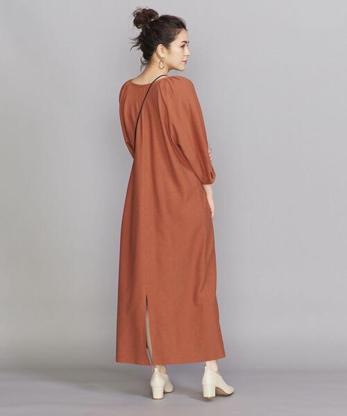 BEAUTY&YOUTH UNITED ARROWS（ビューティーアンドユースユナイテッドアローズ）の「BY ボリュームスリーブ ワンピース（ワンピース・レディース・オレンジ/ダークグリーン/ブラック・FREE）」の11枚目の写真