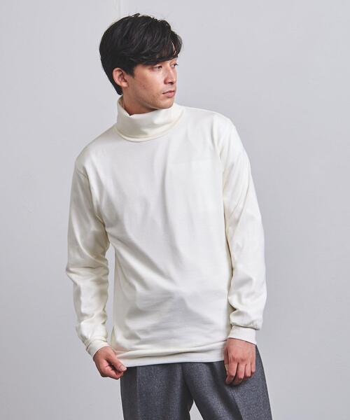 K ITO（ケーイトウ）の「＜K ITO（ケー・イトウ）＞ ウールテンジク タートルネック（Tシャツ/カットソー・メンズ・オフホワイト/ダークグレー・3/2/1）」の2枚目の写真