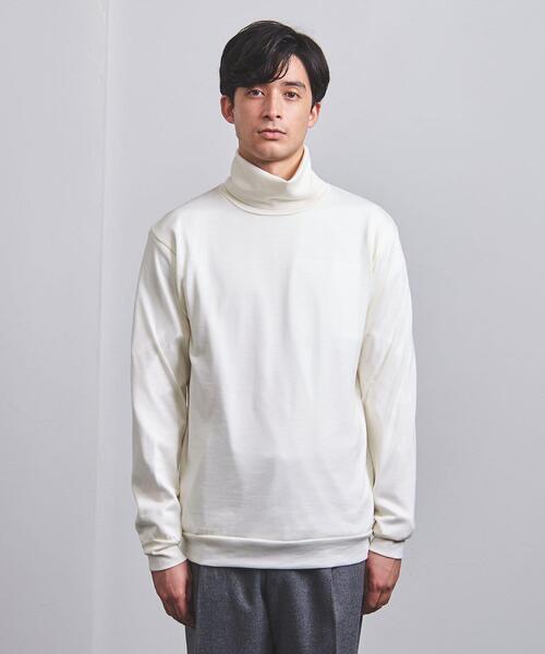 K ITO（ケーイトウ）の「＜K ITO（ケー・イトウ）＞ ウールテンジク タートルネック（Tシャツ/カットソー・メンズ・オフホワイト/ダークグレー・3/2/1）」の3枚目の写真
