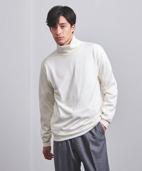 K ITO（ケーイトウ）の「＜K ITO（ケー・イトウ）＞ ウールテンジク タートルネック（Tシャツ/カットソー・メンズ・オフホワイト/ダークグレー・3/2/1）」の13枚目の写真