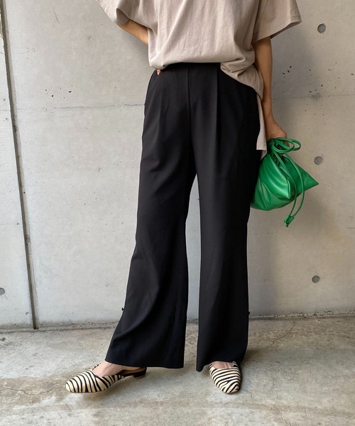 CAPRICIEUX LE'MAGE（カプリシューレマージュ）の「2WAYフレアパンツ（その他パンツ・レディース・ブラック/グリーン・38/36）」の21枚目の写真