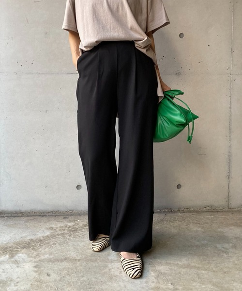 CAPRICIEUX LE'MAGE（カプリシューレマージュ）の「2WAYフレアパンツ（その他パンツ・レディース・ブラック/グリーン・38/36）」の13枚目の写真