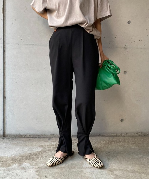 CAPRICIEUX LE'MAGE（カプリシューレマージュ）の「2WAYフレアパンツ（その他パンツ・レディース・ブラック/グリーン・38/36）」の17枚目の写真