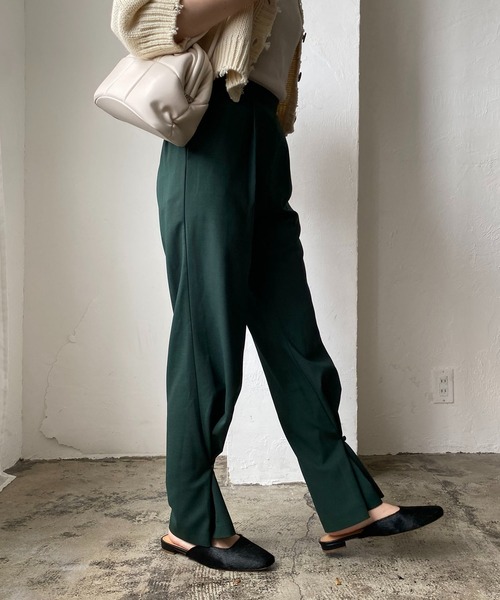 CAPRICIEUX LE'MAGE（カプリシューレマージュ）の「2WAYフレアパンツ（その他パンツ・レディース・ブラック/グリーン・38/36）」の6枚目の写真