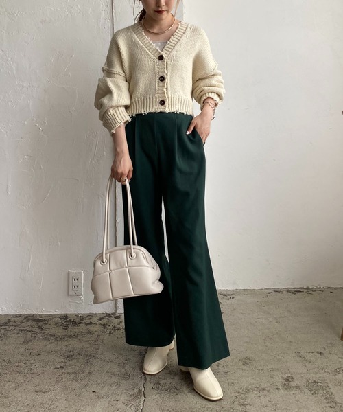 CAPRICIEUX LE'MAGE（カプリシューレマージュ）の「2WAYフレアパンツ（その他パンツ・レディース・ブラック/グリーン・38/36）」の15枚目の写真