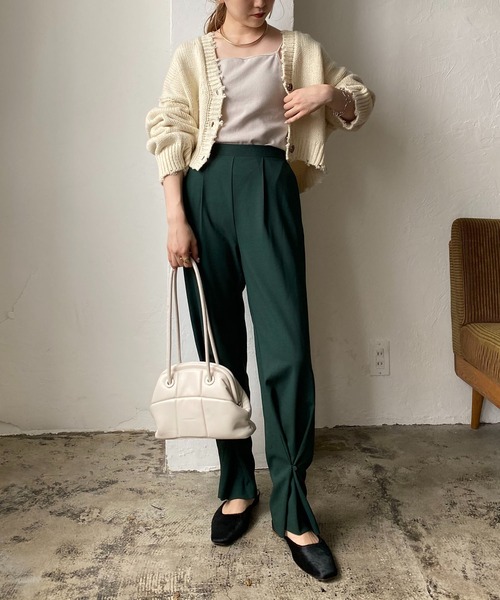 CAPRICIEUX LE'MAGE（カプリシューレマージュ）の「2WAYフレアパンツ（その他パンツ・レディース・ブラック/グリーン・38/36）」の11枚目の写真