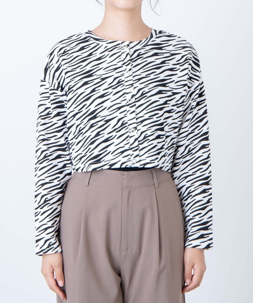 WEGO(ウィゴー)の「WEGO/2WAYリブコンパクトカーディガン(カーディガン/ボレロ・レディース・グリーン/その他1/ブラック/グレー・FREE)」の15枚目の写真