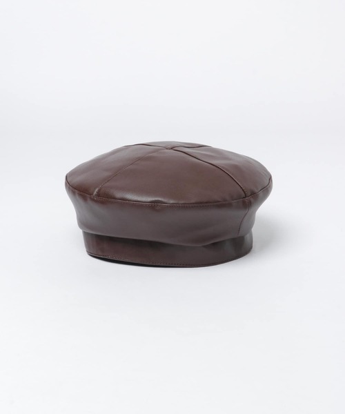 SENSE OF PLACE by URBAN RESEARCH（センスオブプレイスバイアーバンリサーチ）の「フェイクレザーソフトベレー（ハンチング/ベレー帽・レディース・ベージュ/ブラウン/ブラック・ONE）」の7枚目の写真