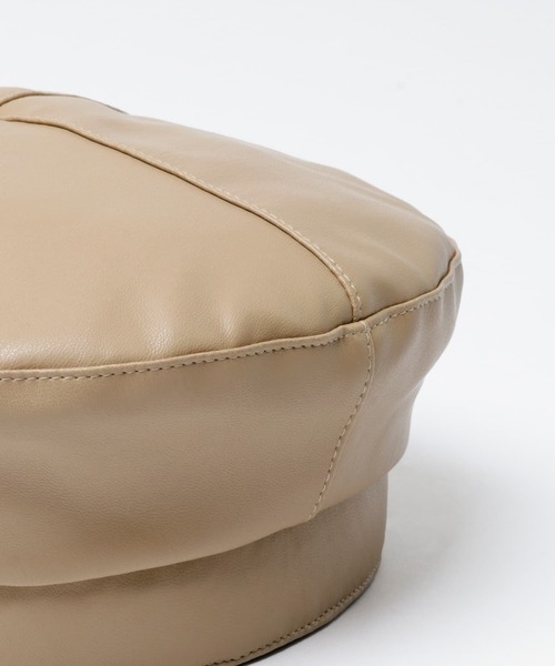 SENSE OF PLACE by URBAN RESEARCH（センスオブプレイスバイアーバンリサーチ）の「フェイクレザーソフトベレー（ハンチング/ベレー帽・レディース・ベージュ/ブラウン/ブラック・ONE）」の10枚目の写真